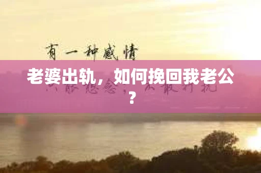 老婆出轨，如何挽回我老公？