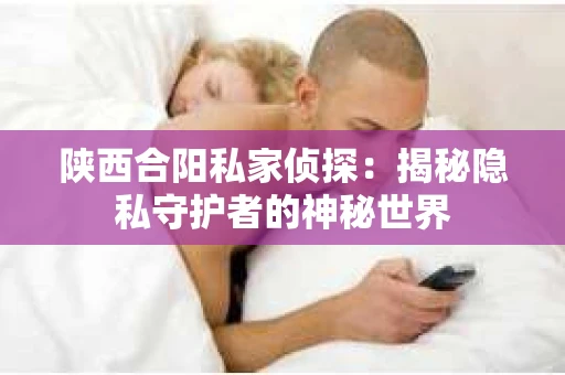陕西合阳私家侦探：揭秘隐私守护者的神秘世界
