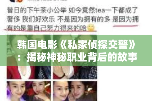 韩国电影《私家侦探交警》：揭秘神秘职业背后的故事
