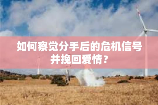 如何察觉分手后的危机信号并挽回爱情？