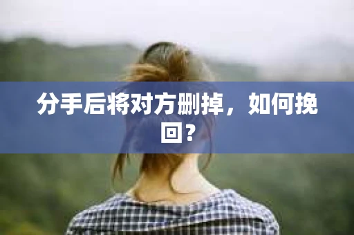 分手后将对方删掉，如何挽回？