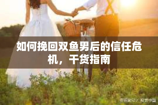 如何挽回双鱼男后的信任危机，干货指南